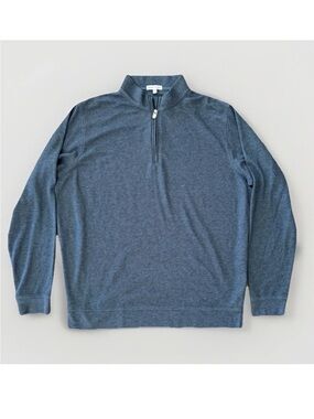 Peter Millar Quarter Zip Pullover Men’s XXL Heather blue Performance Golf